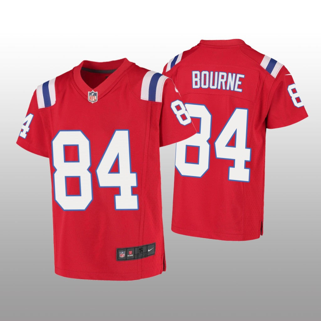 New England Patriots Kendrick Bourne Red Jersey Game Youth