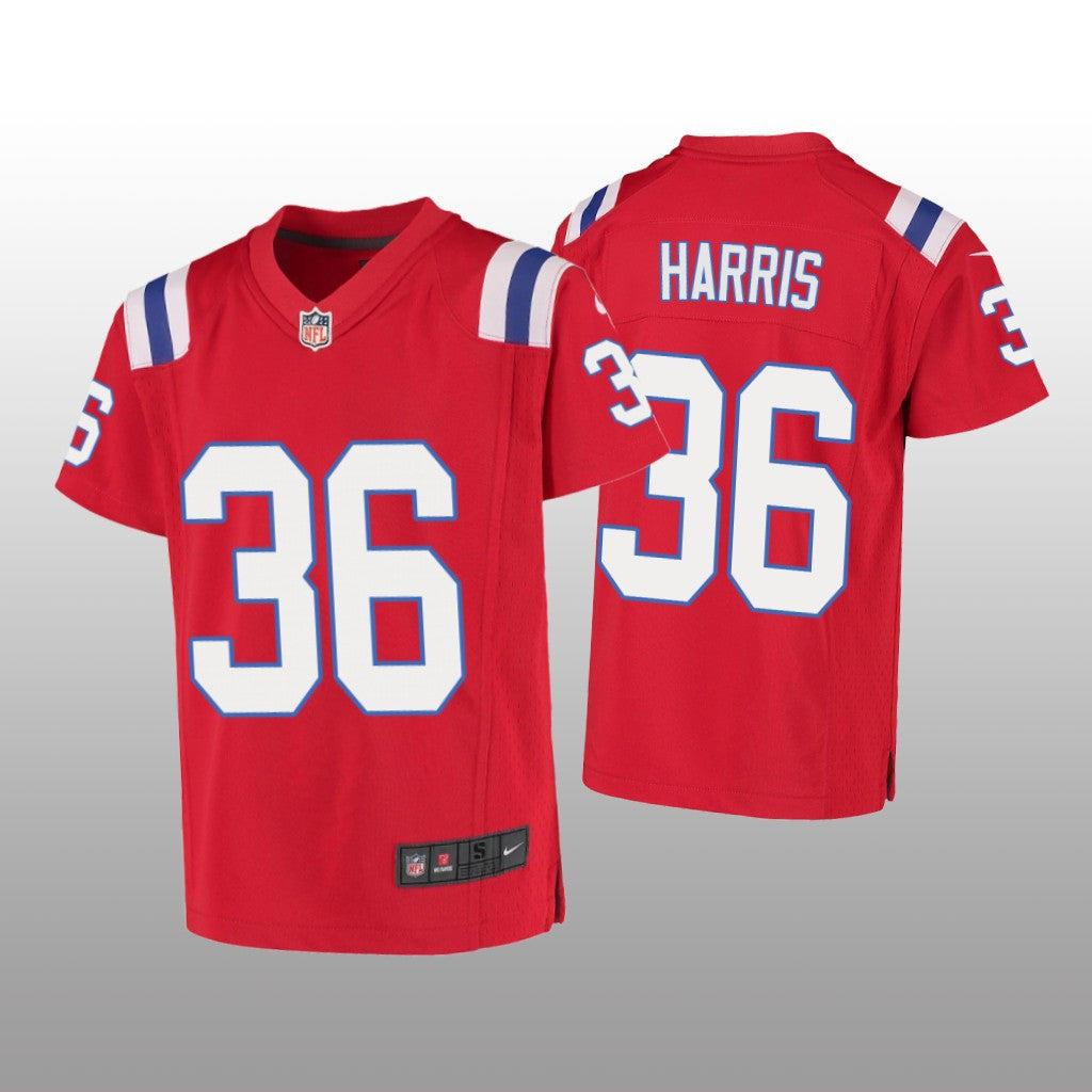 New England Patriots Kevin Harris Red Jersey Game Youth