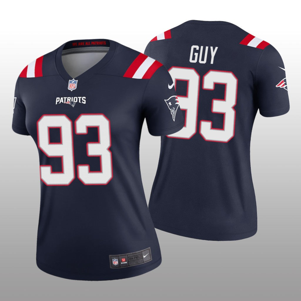 New England Patriots Lawrence Guy White Jersey Legend Women's