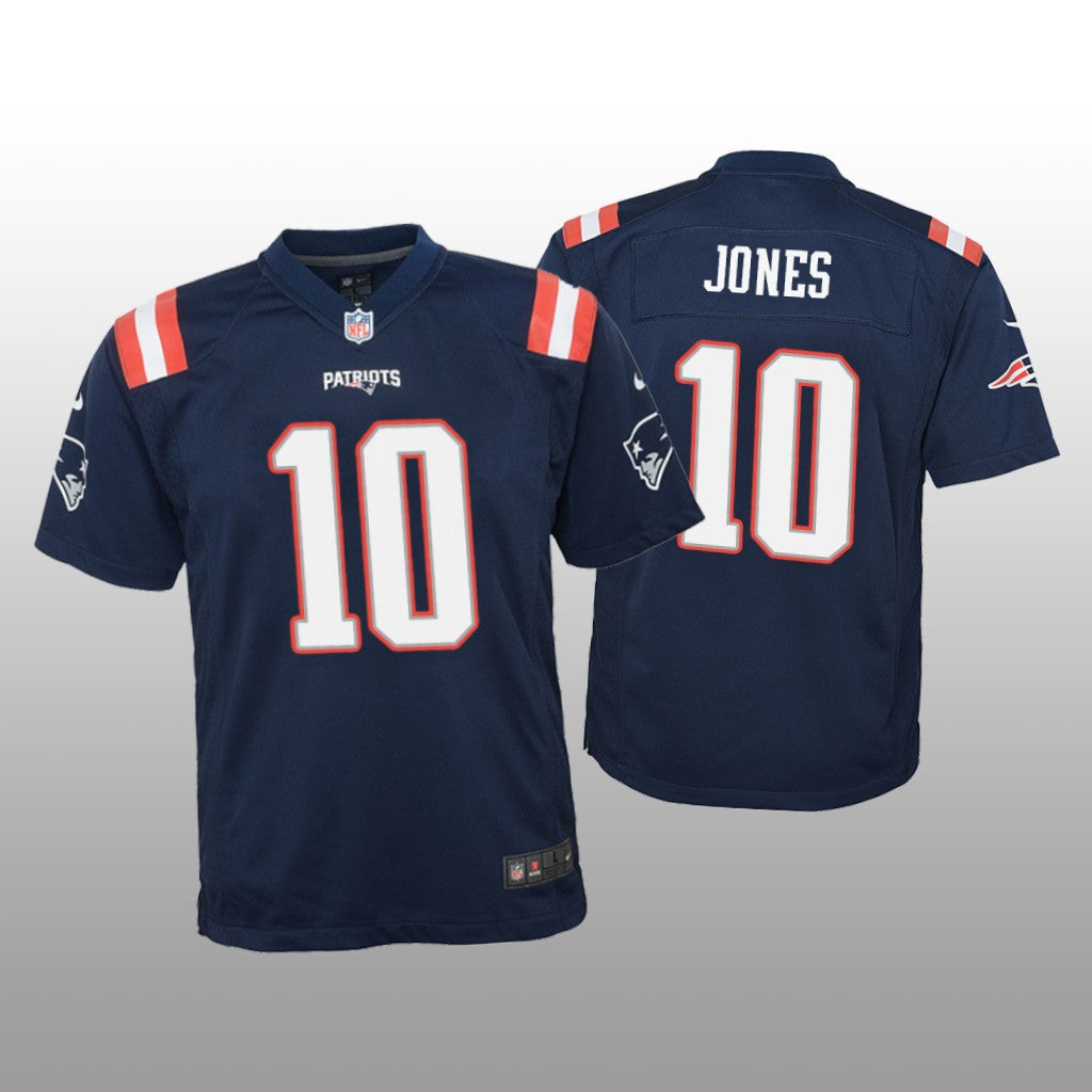 New England Patriots Mac Jones Navy Jersey Color Rush Game Youth