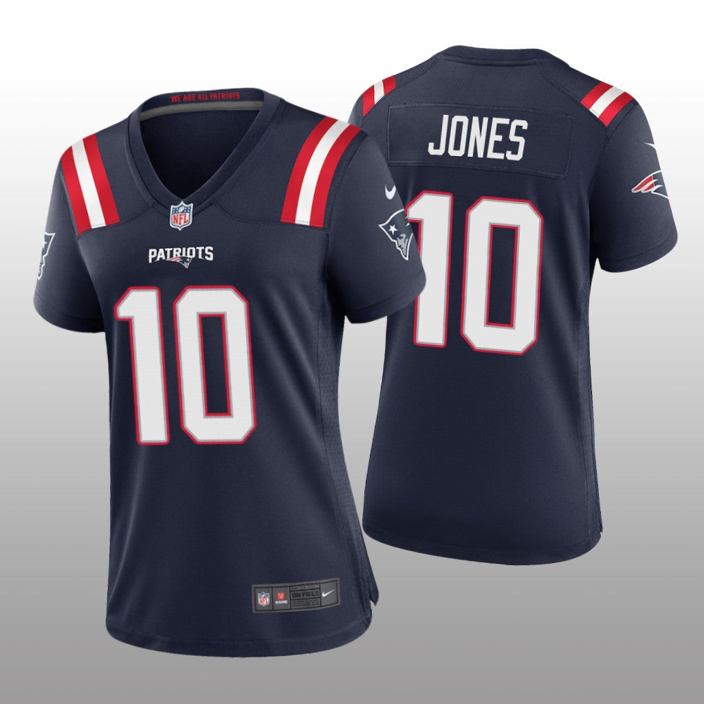New England Patriots Mac Jones Navy Jersey Game Women's
