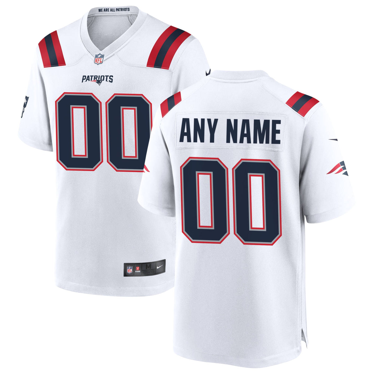 New England Patriots Nike Custom Game Jersey White