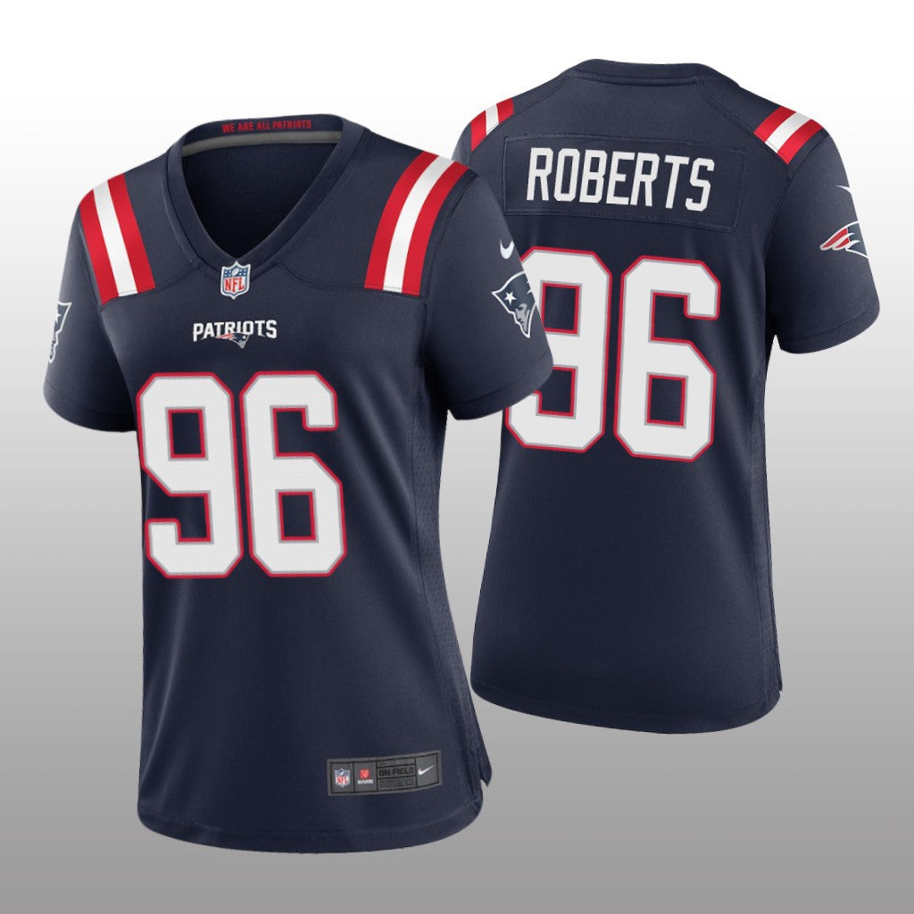 New England Patriots Sam Roberts Navy Jersey Game Women's