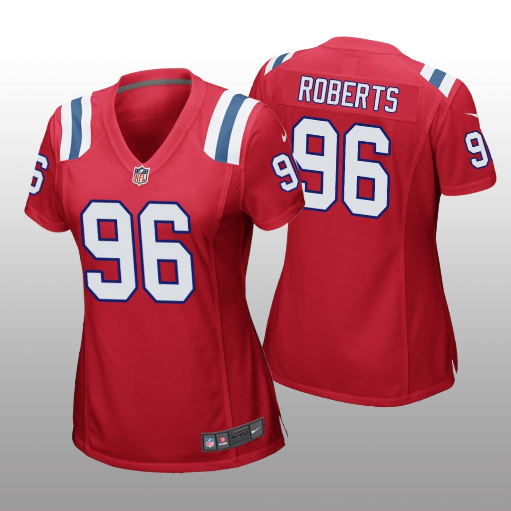 New England Patriots Sam Roberts Red Jersey Game Women's