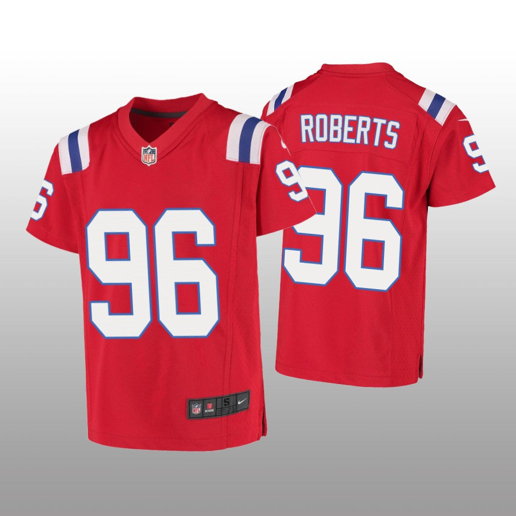 New England Patriots Sam Roberts Red Jersey Game Youth