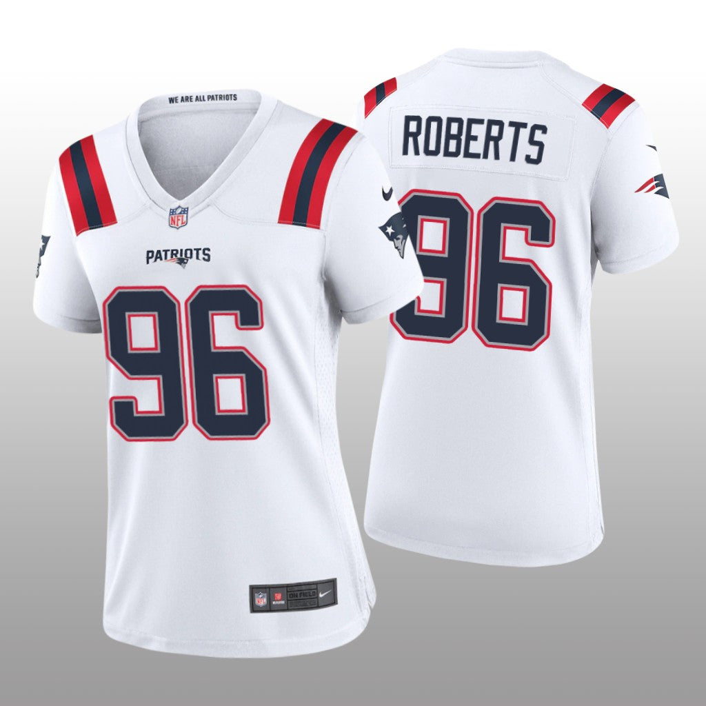 New England Patriots Sam Roberts White Jersey Game Women's