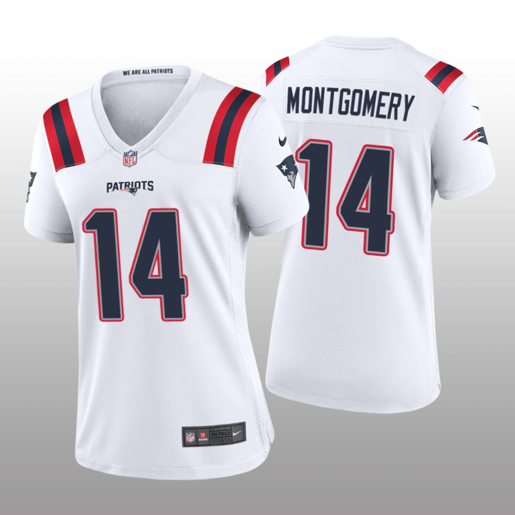 New England Patriots Ty Montgomery White Jersey Game Women's