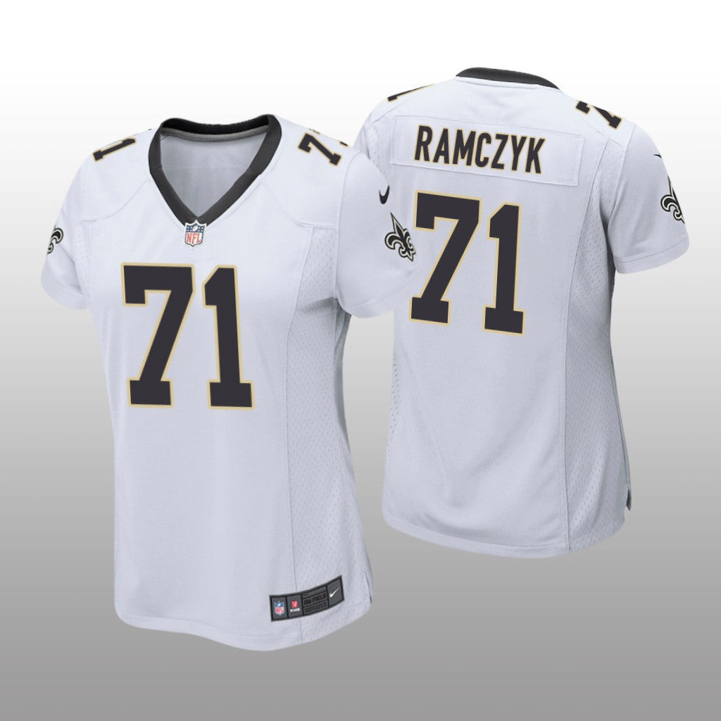 New Orleans Saints #71 White Ryan Ramczyk Game Jersey Women
