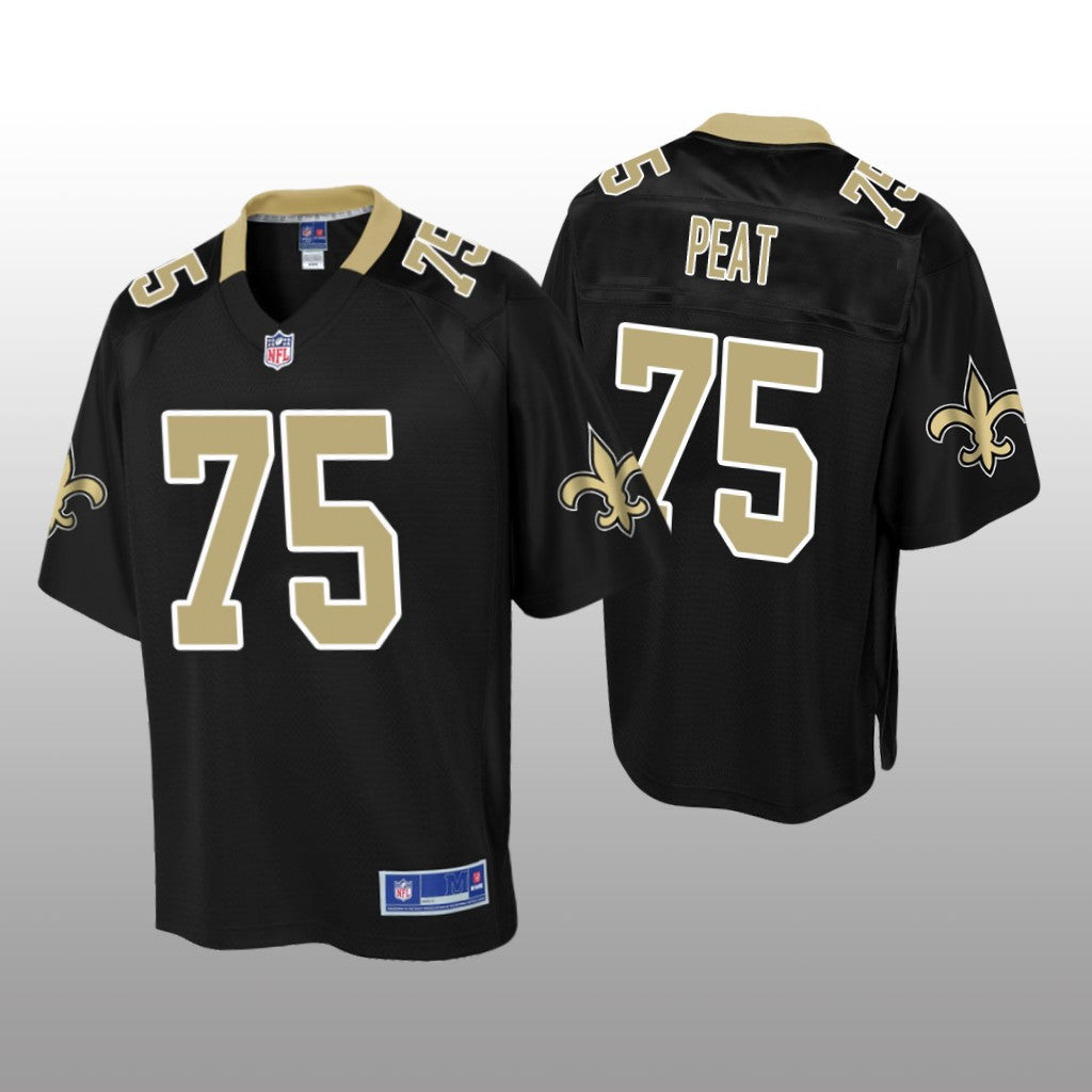 New Orleans Saints #75 Black Andrus Peat Pro Line Jersey Youth
