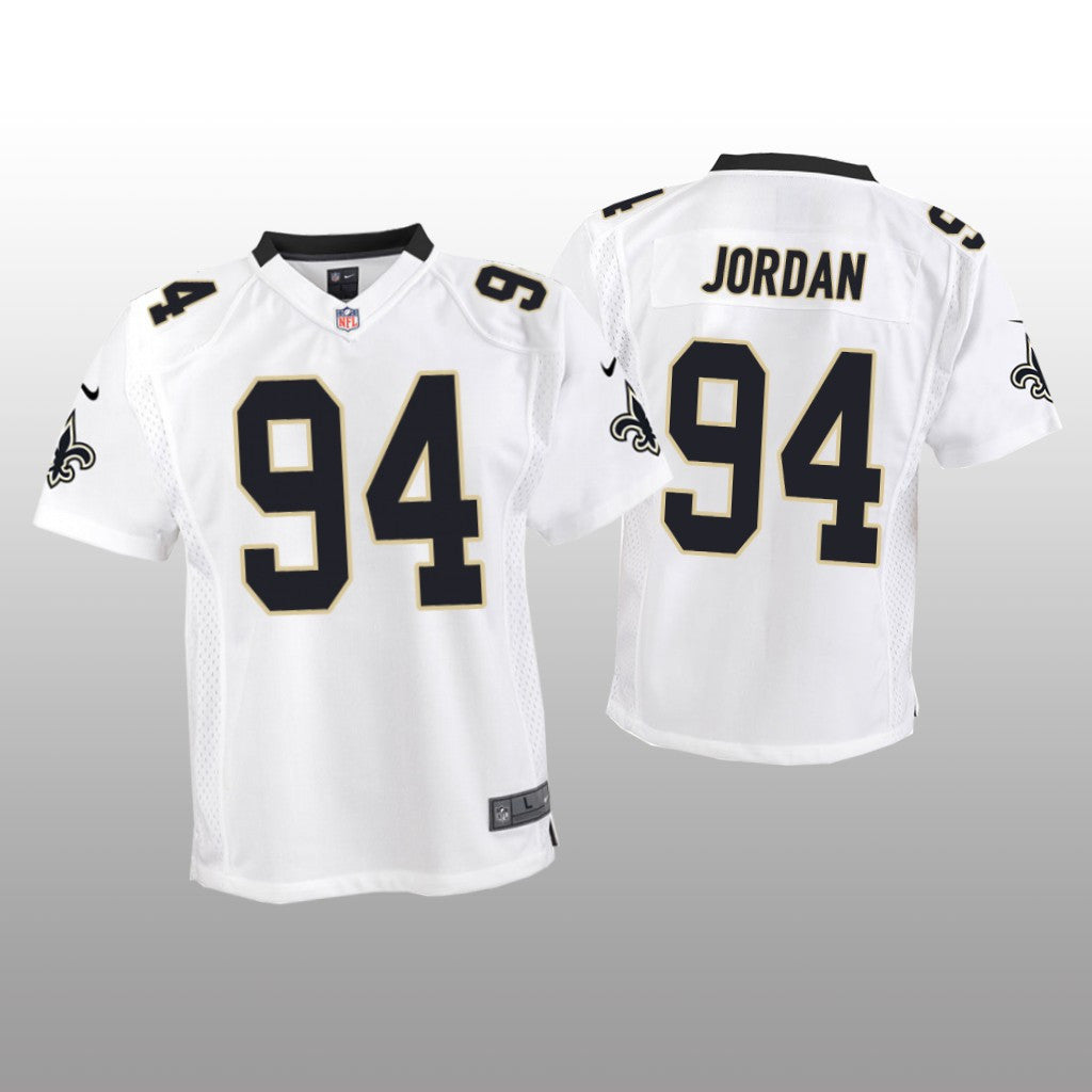 New Orleans Saints #94 White Cameron Jordan Game Jersey Youth
