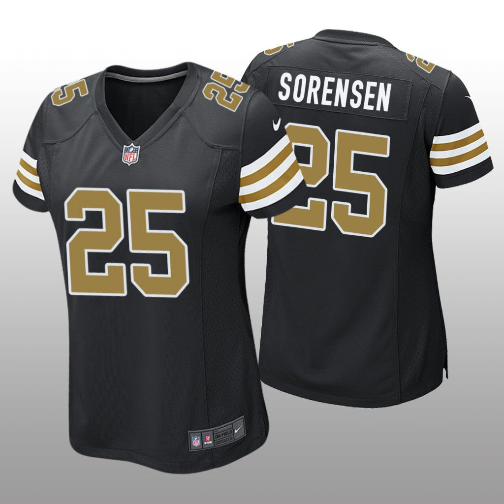 New Orleans Saints Daniel Sorensen Black Jersey Alternate Game Women's