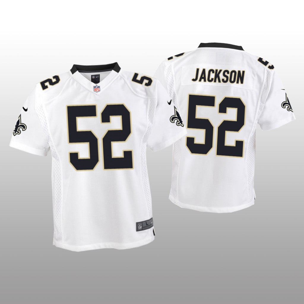 New Orleans Saints D&'Marco Jackson White Jersey Game Youth