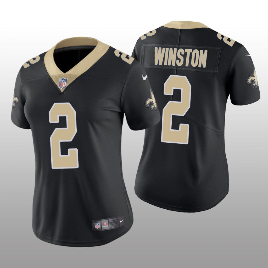 New Orleans Saints Jameis Winston Black Jersey Vapor Limited Women's