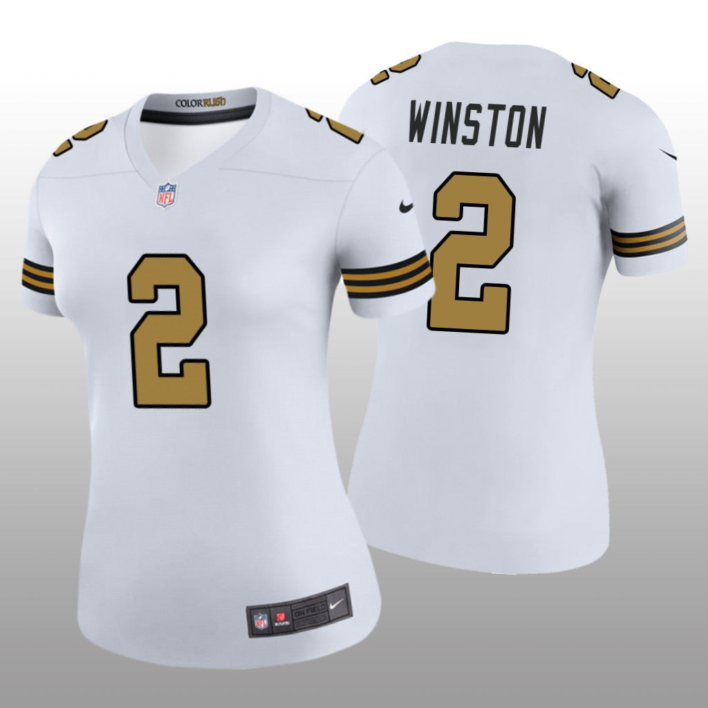 New Orleans Saints Jameis Winston White Jersey Color Rush Legend Women's