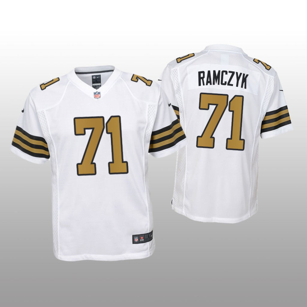 New Orleans Saints Ryan Ramczyk White Jersey Game Youth