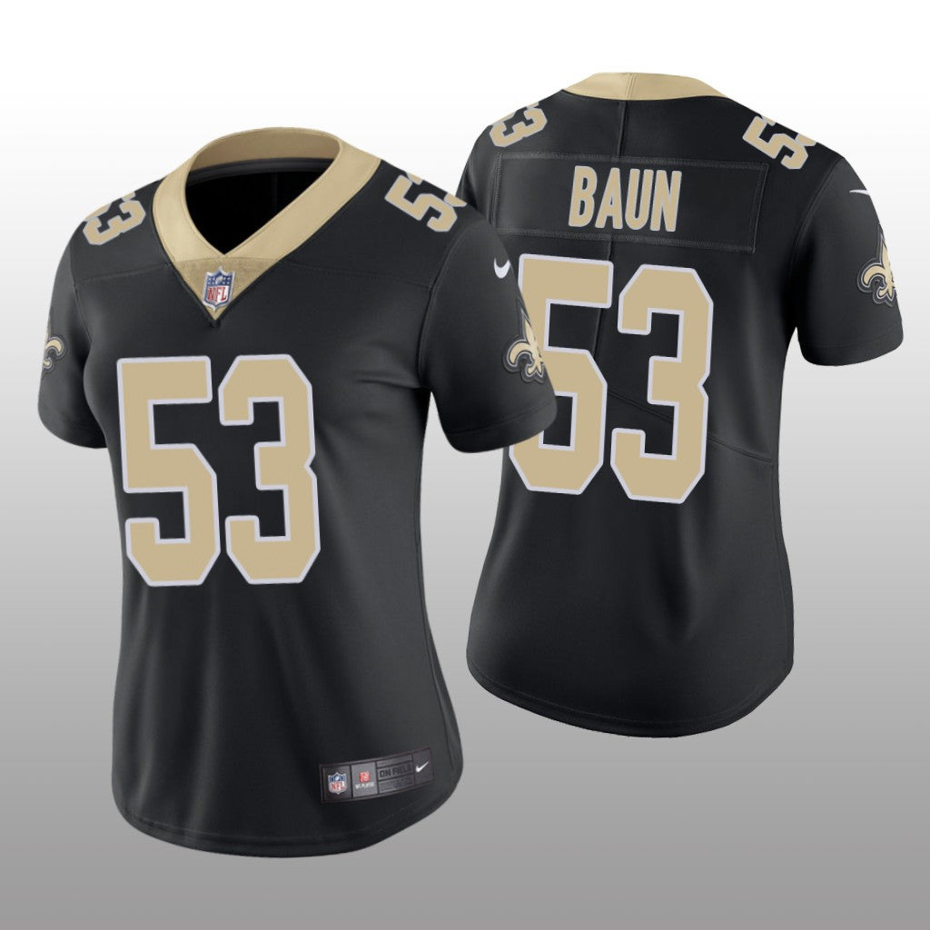 New Orleans Saints Zack Baun Black Jersey Vapor Limited Women's