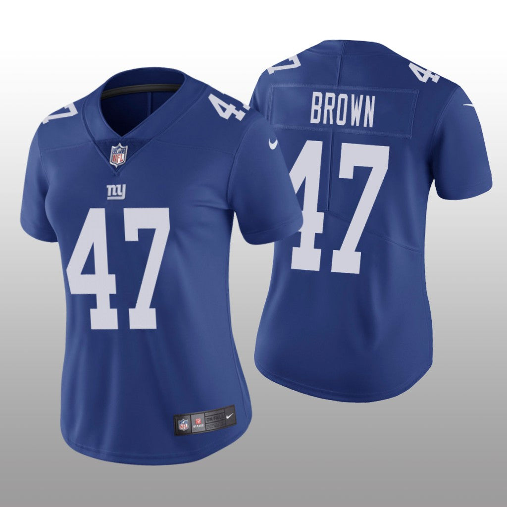 New York Giants Cameron Brown Royal Jersey Vapor Limited Women's