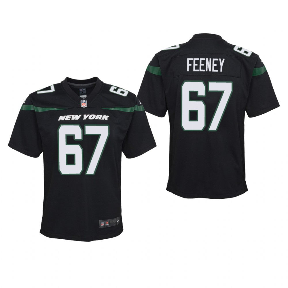 New York Jets Dan Feeney Black Jersey Game Youth