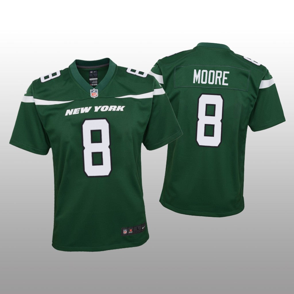 New York Jets Elijah Moore Green Jersey Game Youth