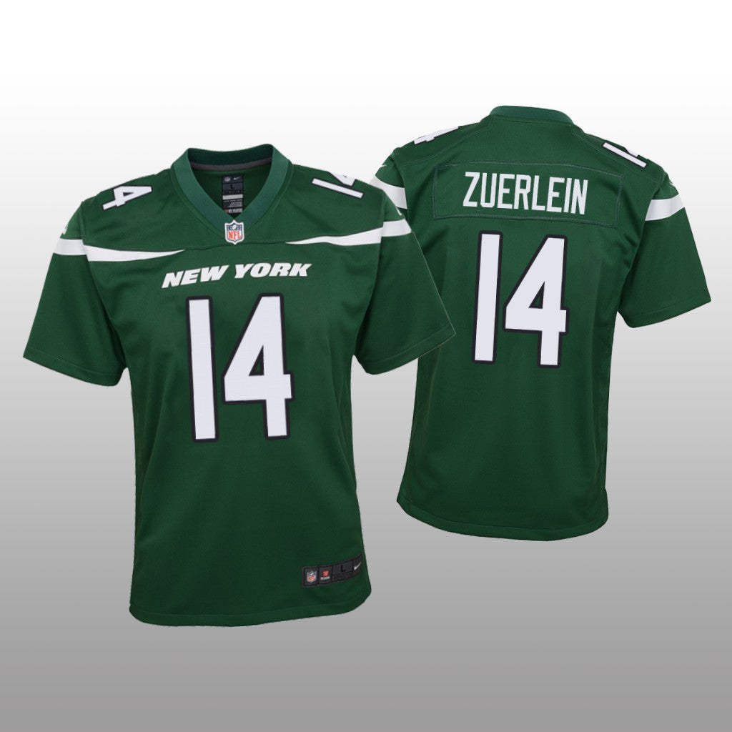 New York Jets Greg Zuerlein Green Jersey Game Youth