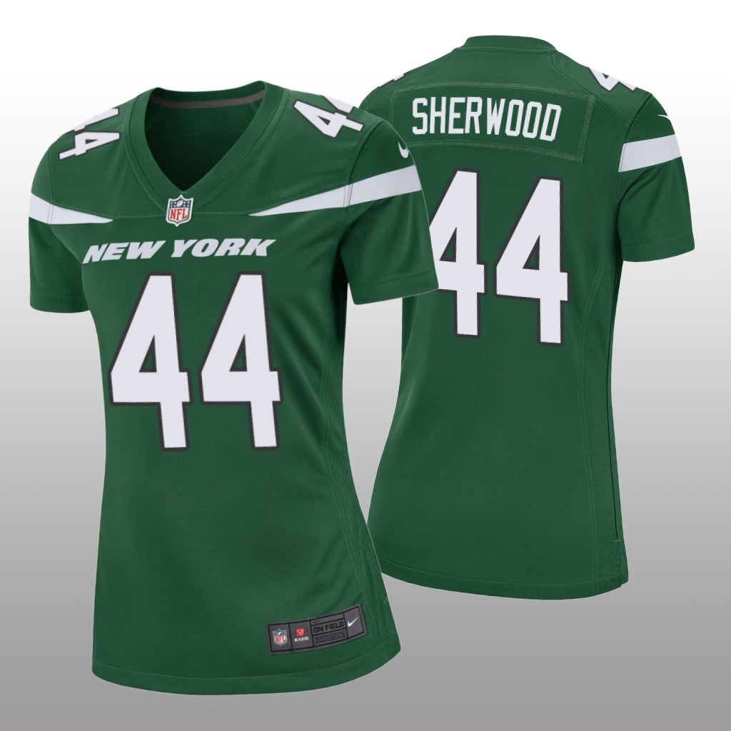 New York Jets Jamien Sherwood Green Jersey Game Women's