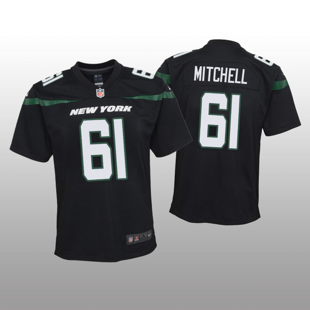 New York Jets Max Mitchell Black Jersey Game Youth