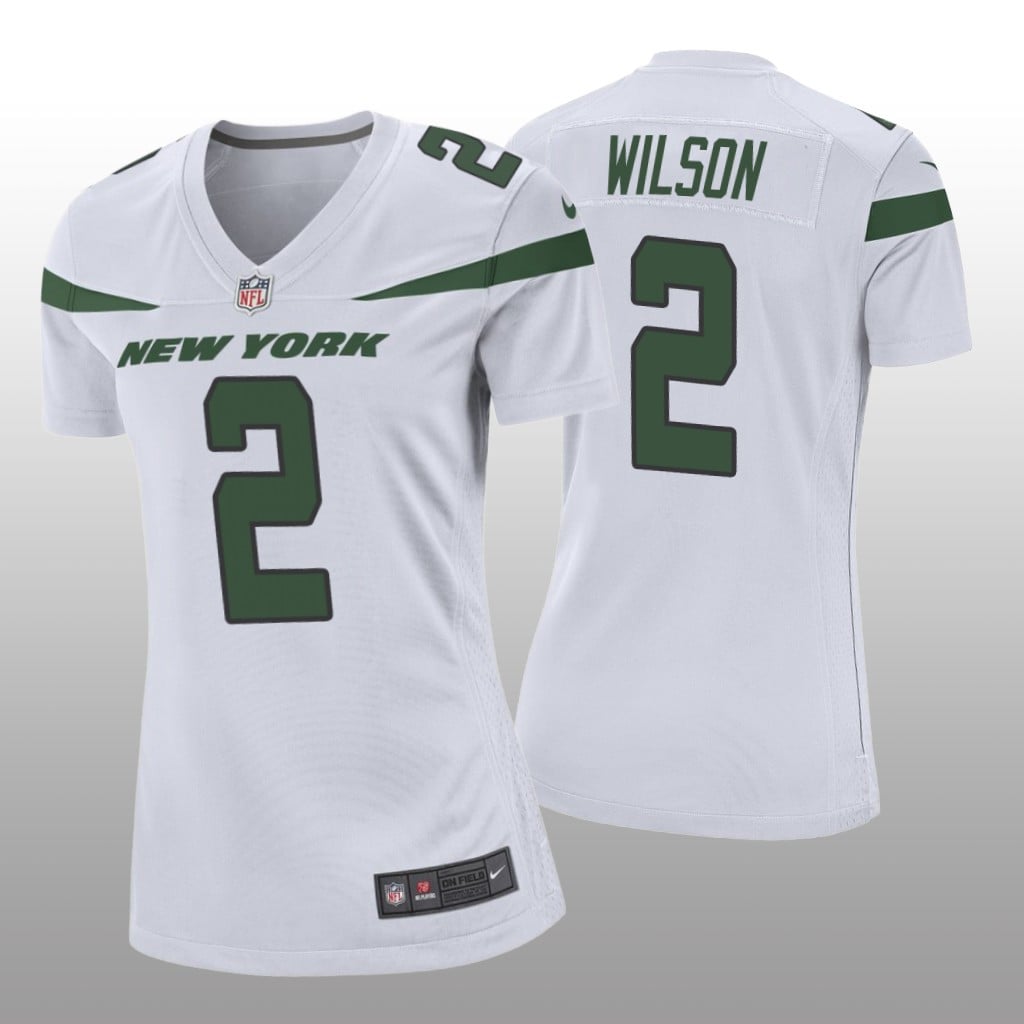 New York Jets Zach Wilson White Jersey Game Women's