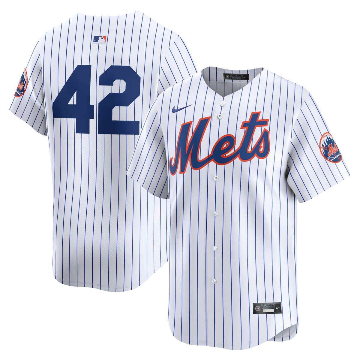 New York Mets Nike 2024 Jackie Robinson Day Home Limited Jersey White