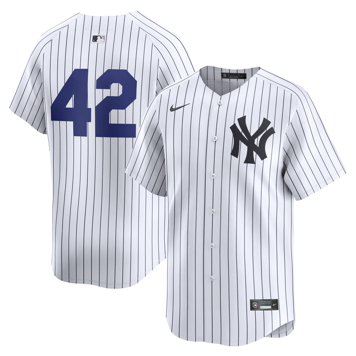 New York Yankees Nike 2024 Jackie Robinson Day Home Limited Jersey White