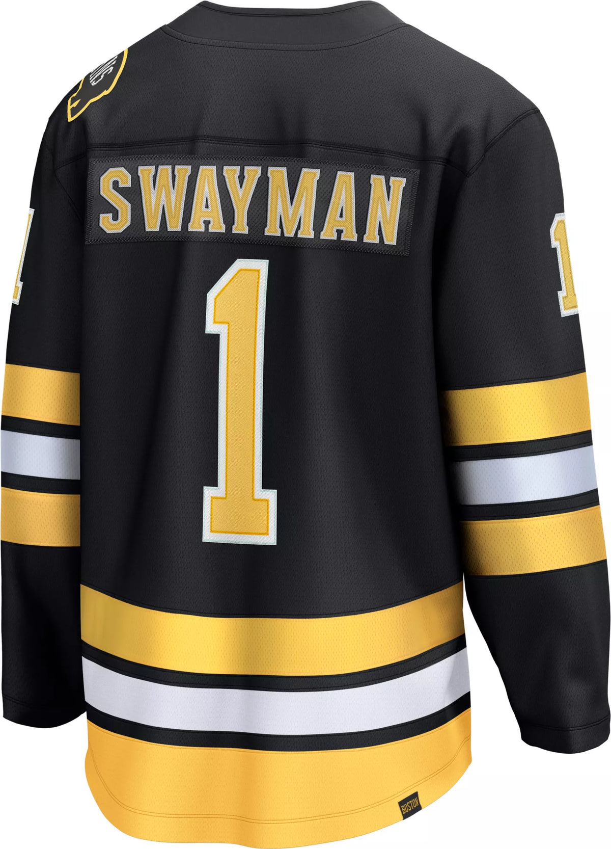 NHL Adult Boston Bruins Jeremy Swayman #1 Home Black Breakaway Replica Jersey