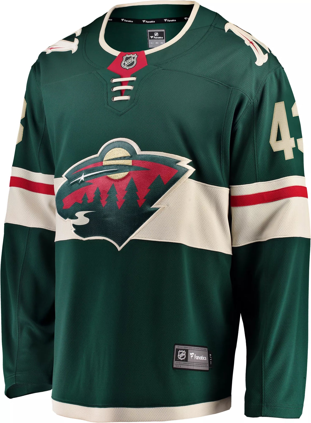 NHL Adult Minnesota Wild Quinn Hughes #43 Breakaway Home Replica Jersey