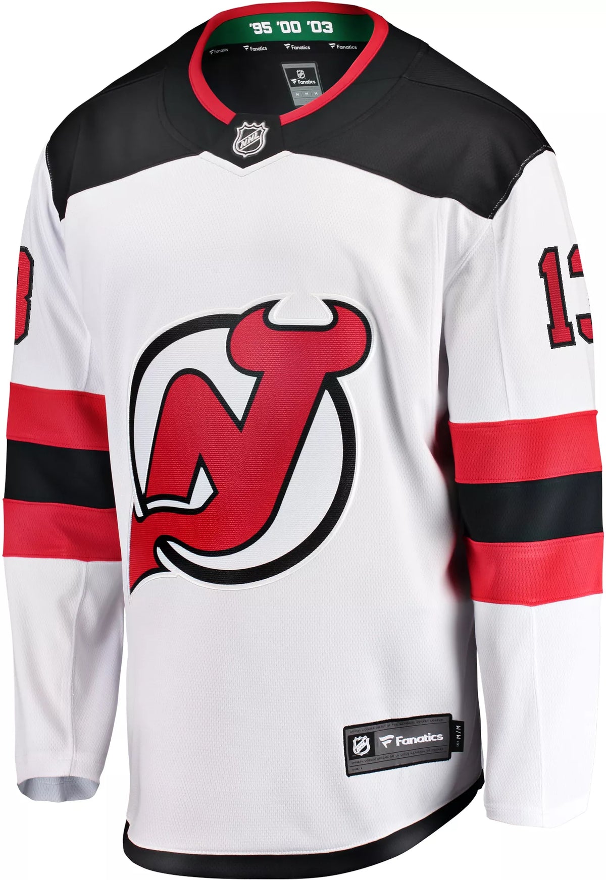 NHL Adult New Jersey Devils Nico Hischier #13 Away Replica Jersey