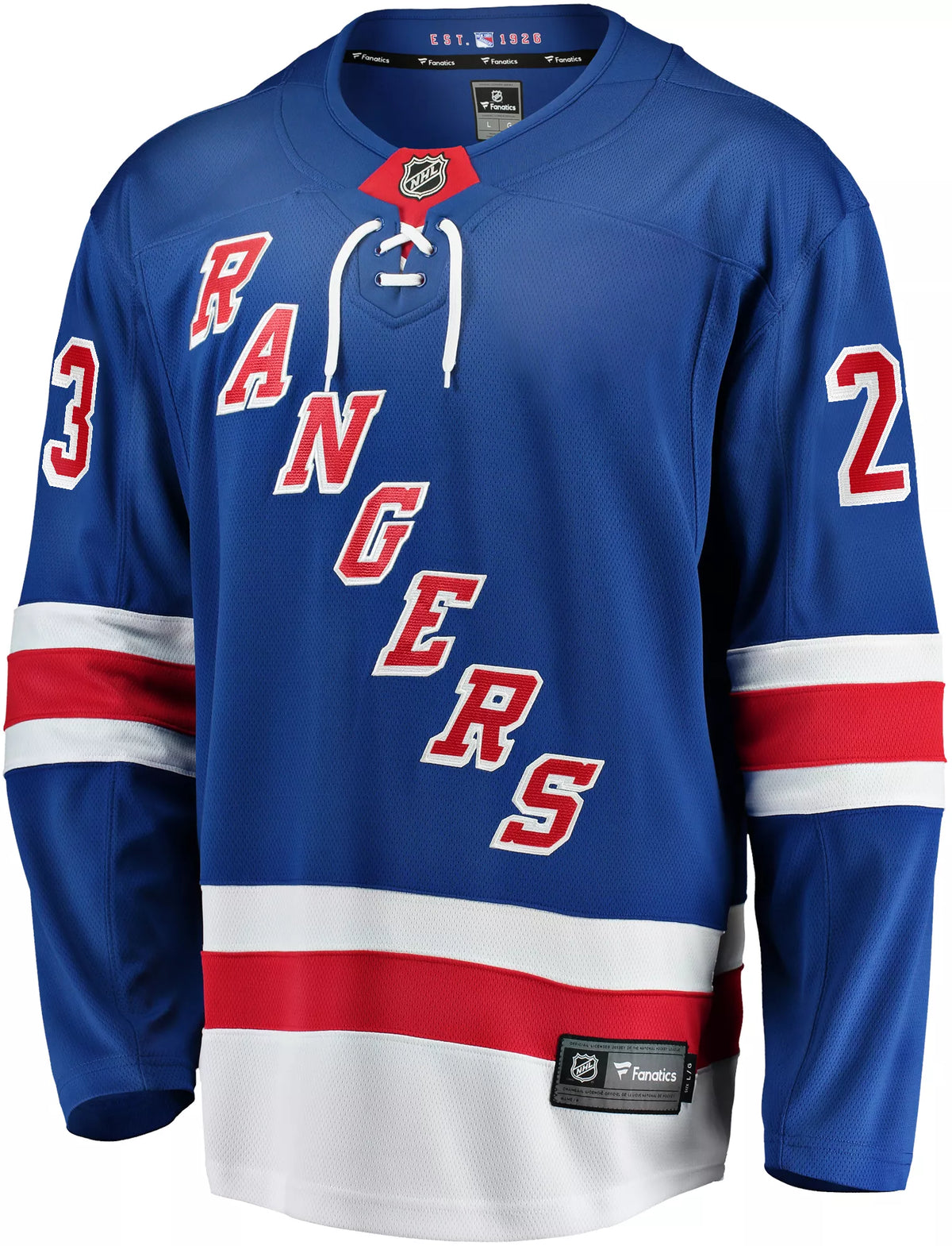 NHL Adult New York Rangers Adam Fox #23 Breakaway Replica Jersey