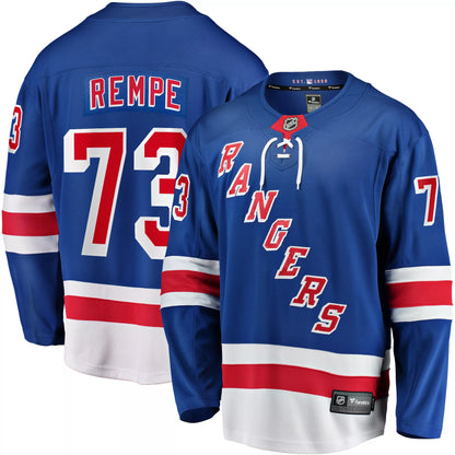 NHL Adult New York Rangers Matt Rempe #73 Breakaway Home Replica Jersey
