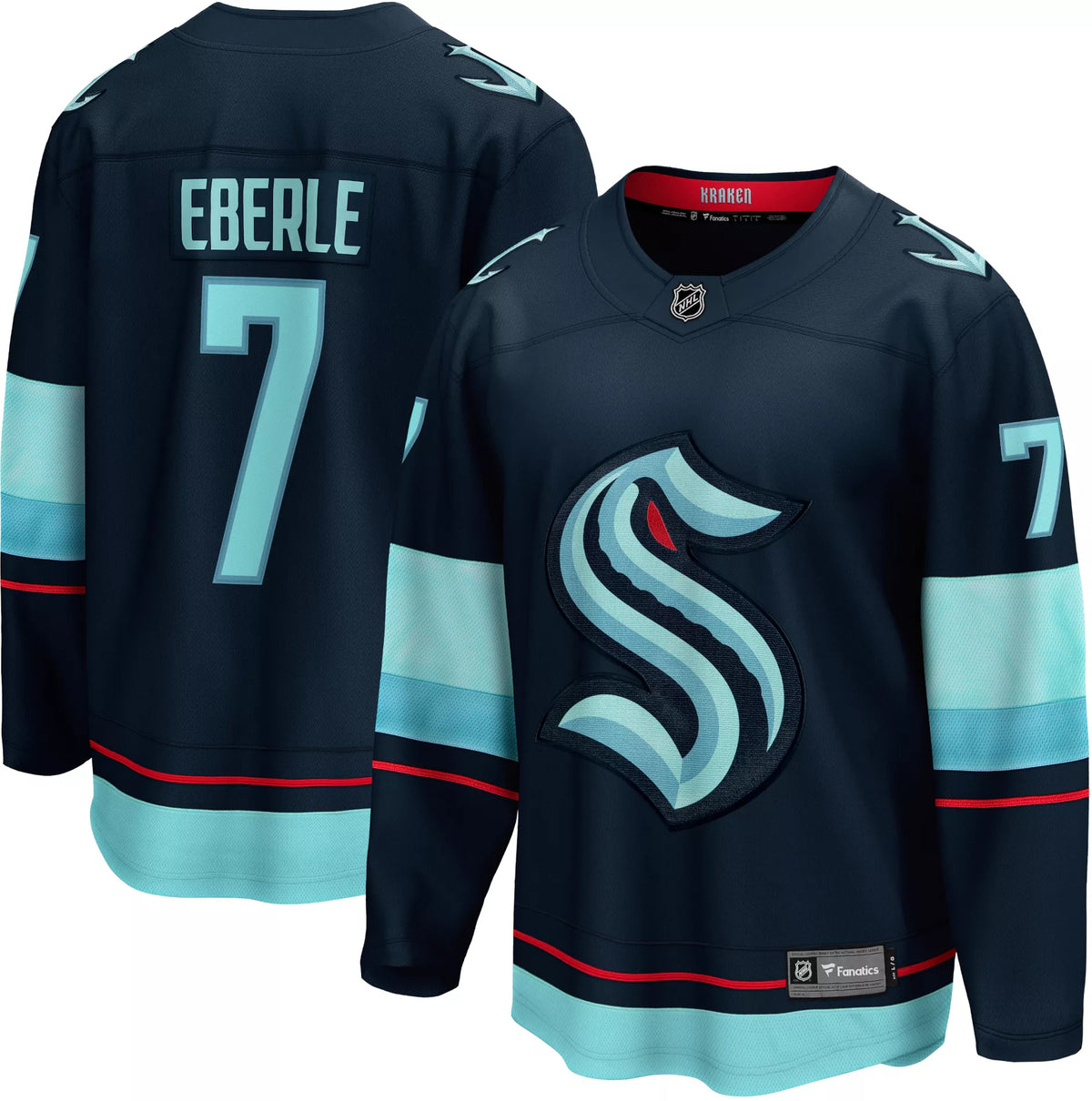 NHL Adult Seattle Kraken Jordan Eberle #7 Breakaway Home Replica Jersey