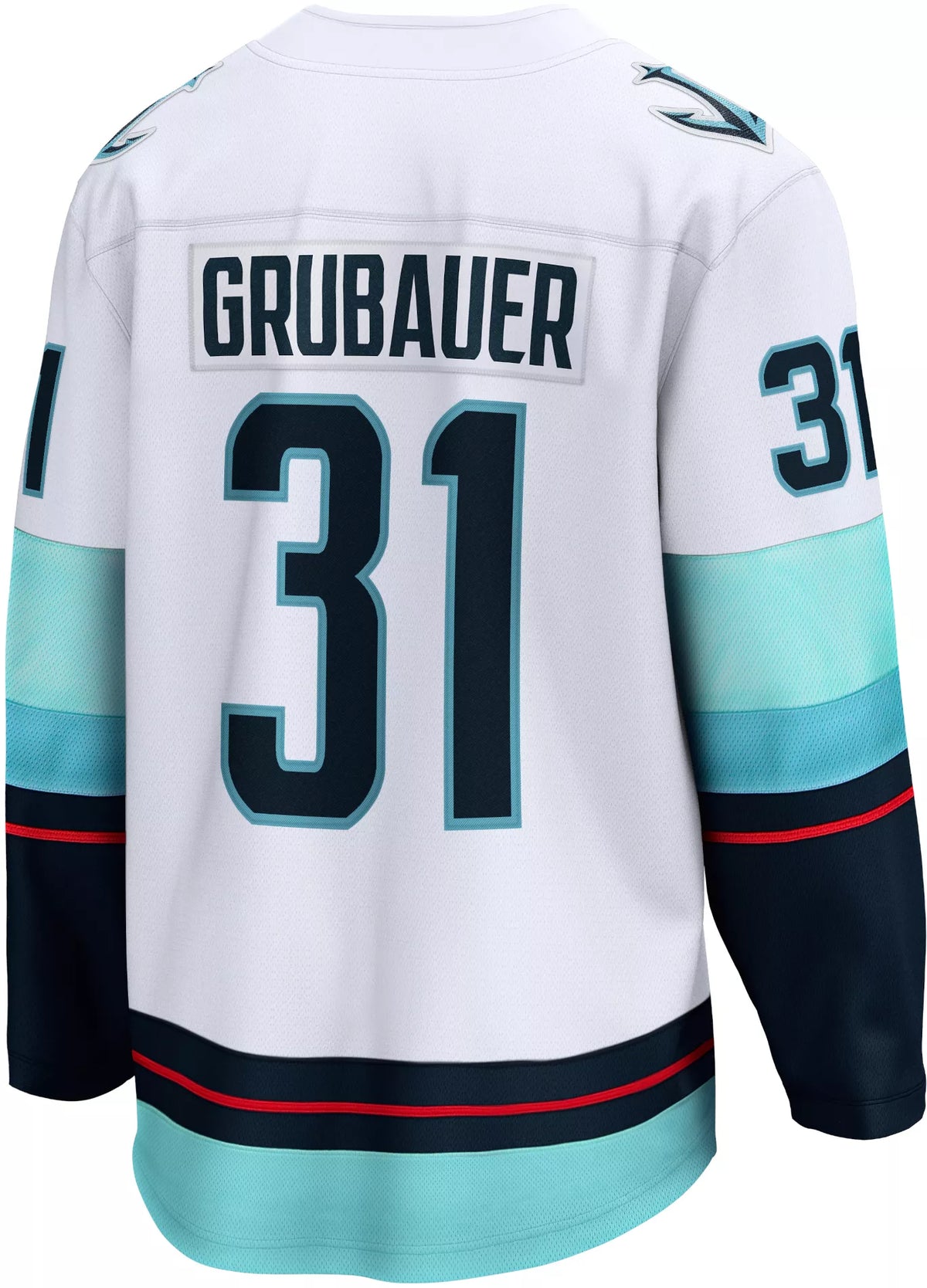 NHL Adult Seattle Kraken Philipp Grubauer #31 Breakaway Away Replica Jersey