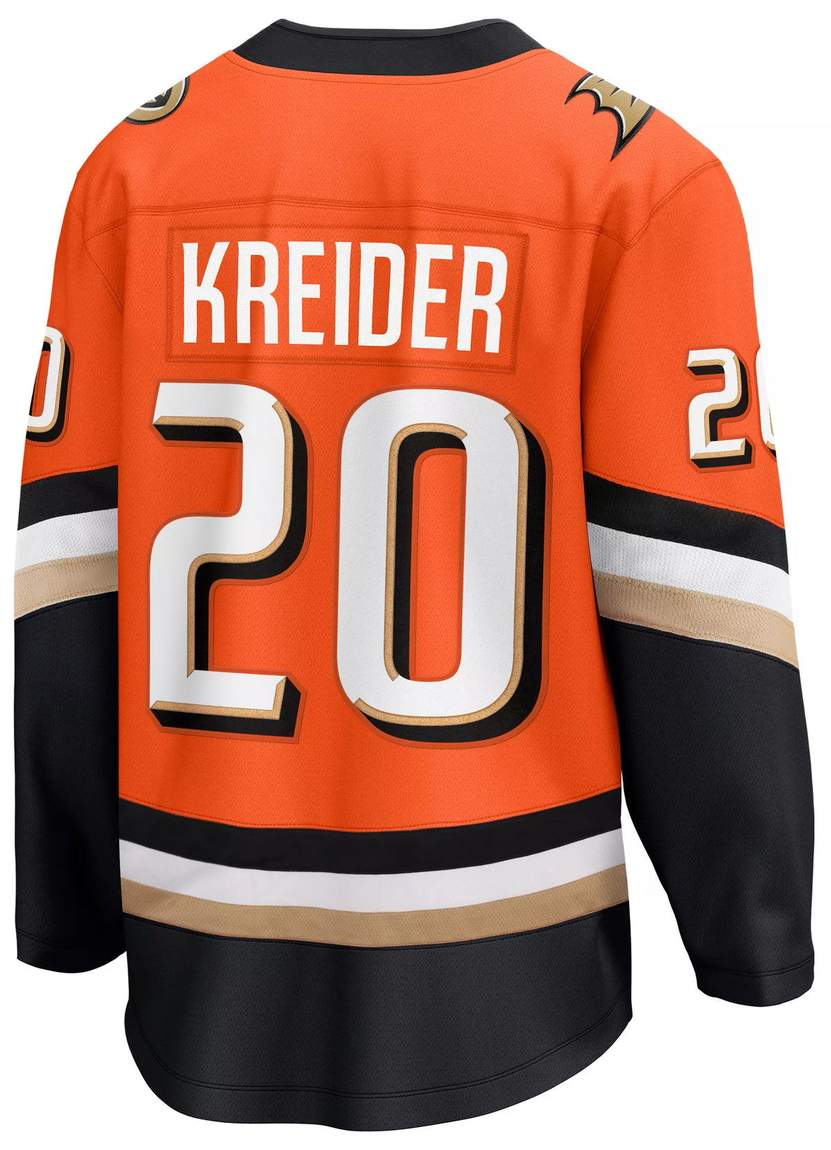 NHL Men's Anaheim Ducks Chris Kreider #20 Orange Breakaway Home Replica Jersey