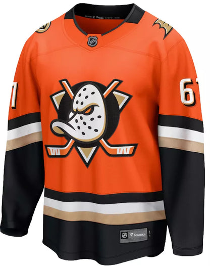NHL Men's Anaheim Ducks Orange Cutter Gauthier #61 Home Replica Jersey