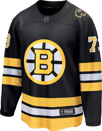 NHL Men's Boston Bruins Charlie McAvoy #73 Black Breakaway Replica Home Jersey