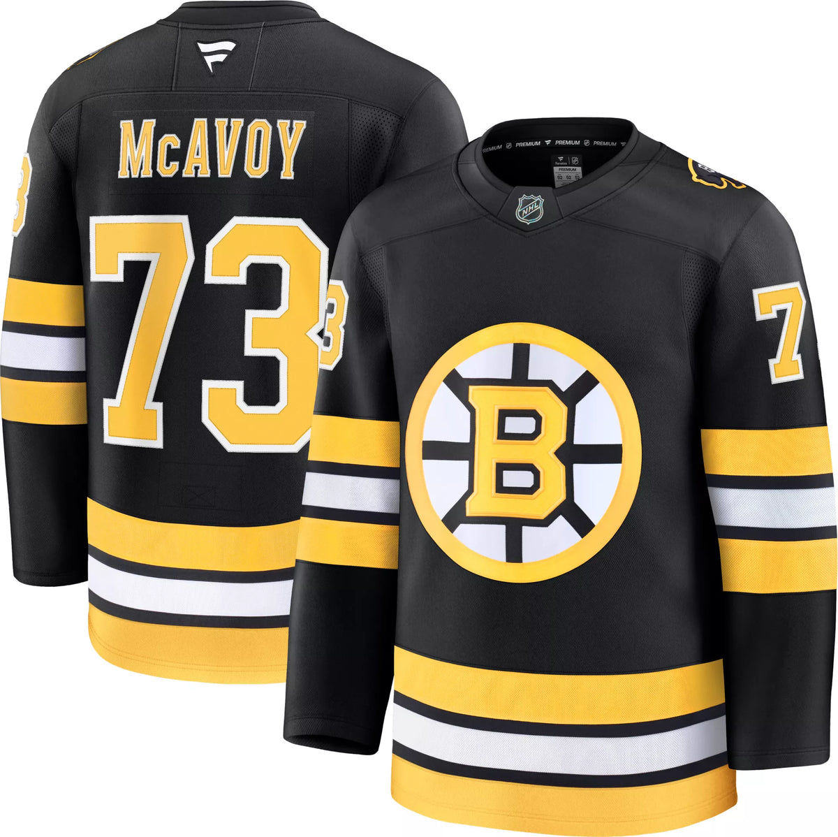 NHL Men's Boston Bruins Charlie McAvoy #73 Home Black Premium Authentic Jersey