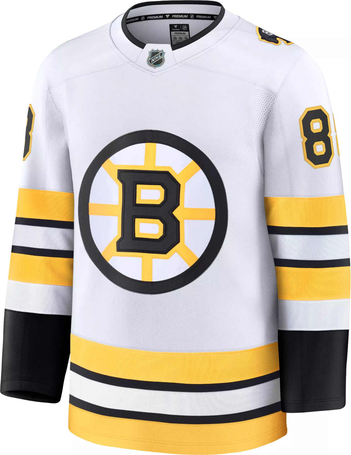 NHL Men's Boston Bruins David Pastrnak #88 White Premium Authentic Away Jersey