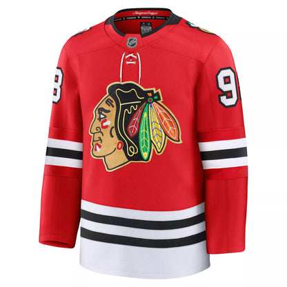 NHL Men's Chicago Blackhawks Connor Bedard #98 Red Premium Home Jersey