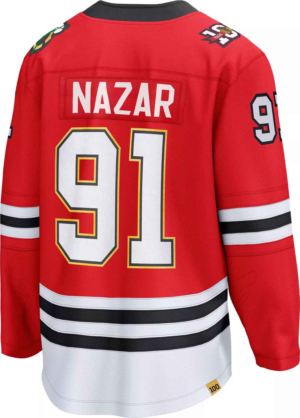 NHL Men's Chicago Blackhawks Frank Nazar #91 Red Breakaway Replica Jersey