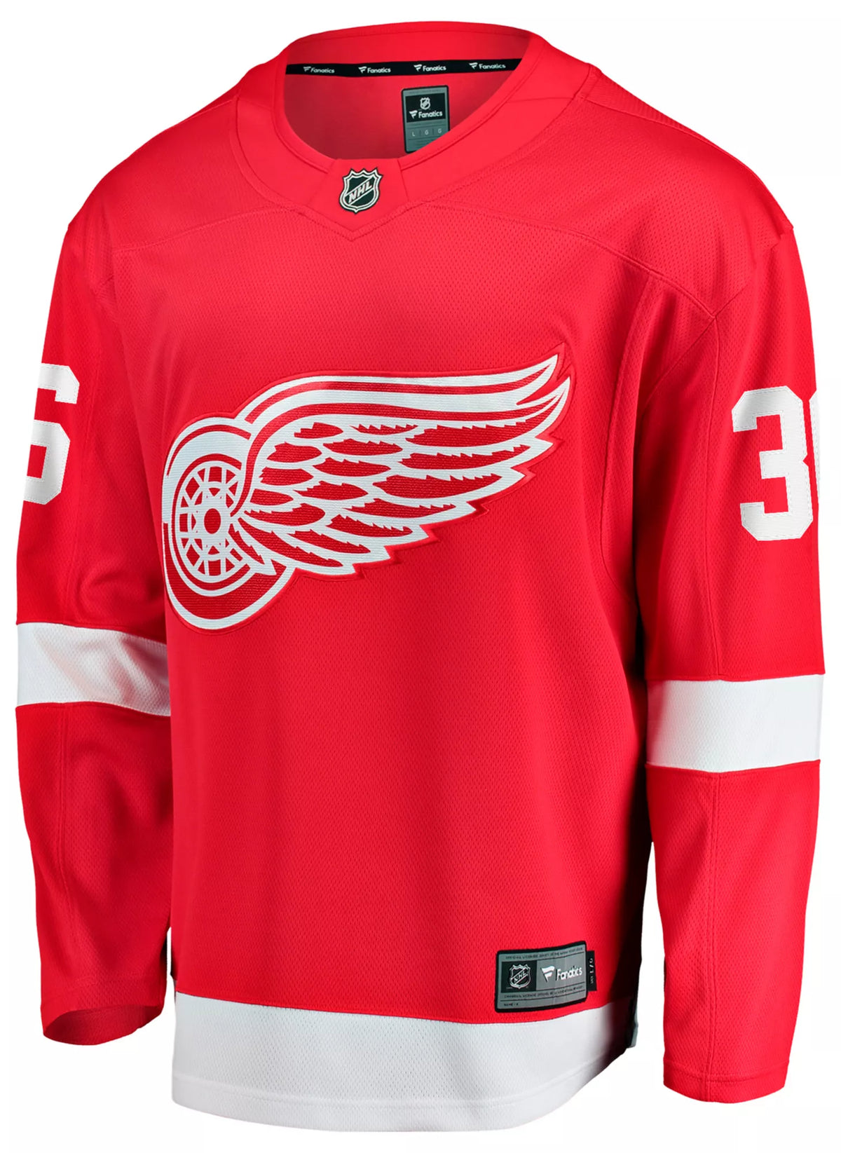 NHL Men's Detroit Red Wings John Gibson #36 Red Breakaway Home Replica Jersey