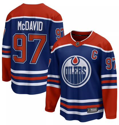 NHL Men's Edmonton Oilers Connor McDavid #97 Home Breakaway Replica Jersey