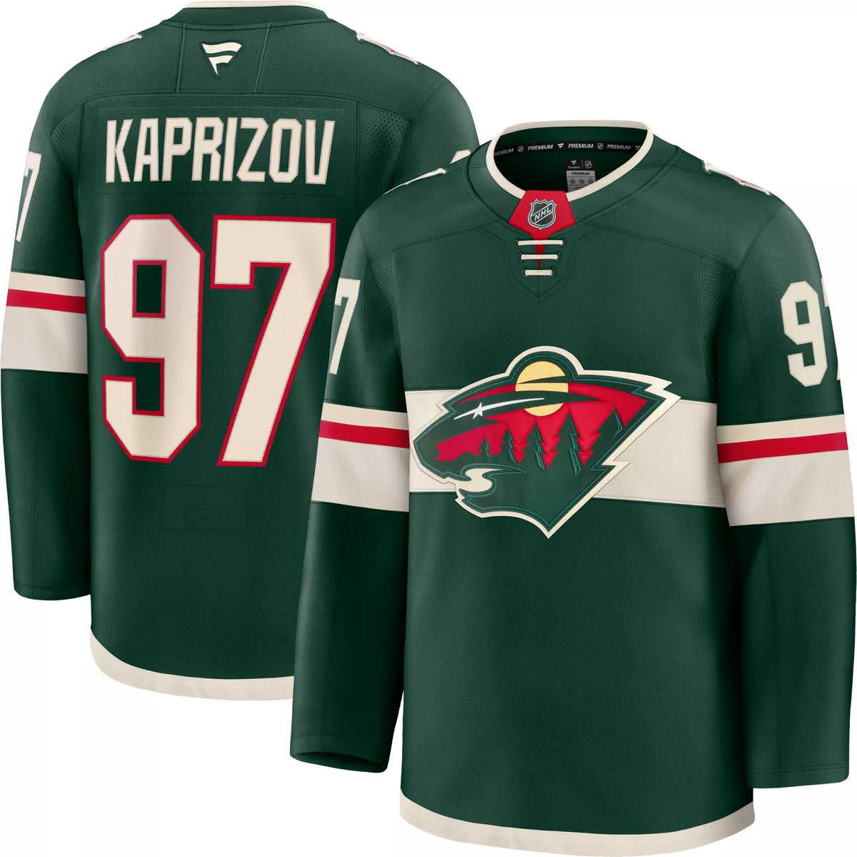 NHL Men's Minnesota Wild Kirill Kaprizov #97 2024-2025 Premium Authentic Home Jersey
