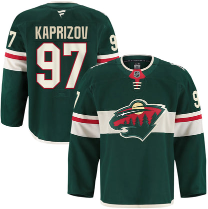 NHL Men's Minnesota Wild Kirill Kaprizov #97 Authentic Pro Green Home Jersey