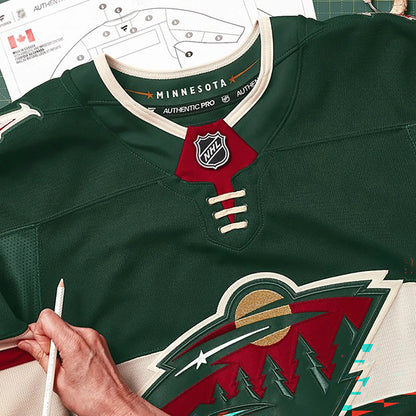NHL Men's Minnesota Wild Kirill Kaprizov #97 Authentic Pro Green Home Jersey