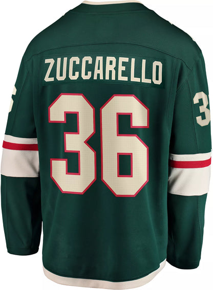 NHL Men's Minnesota Wild Mats Zuccarello #36 Breakaway Home Replica Jersey
