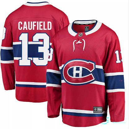 NHL Men's Montreal Canadiens Cole Caufield #13 Breakaway Red Home Replica Jersey